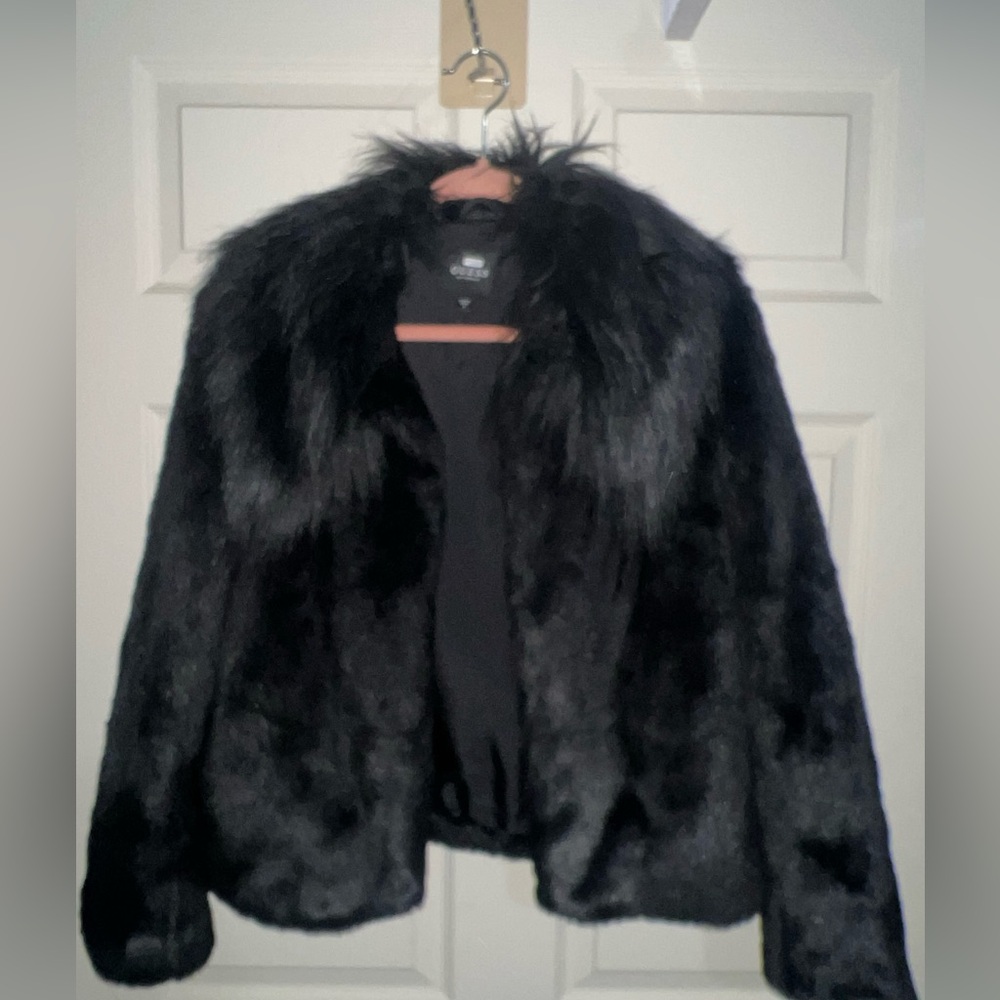 Guess Black Teddy Jacket